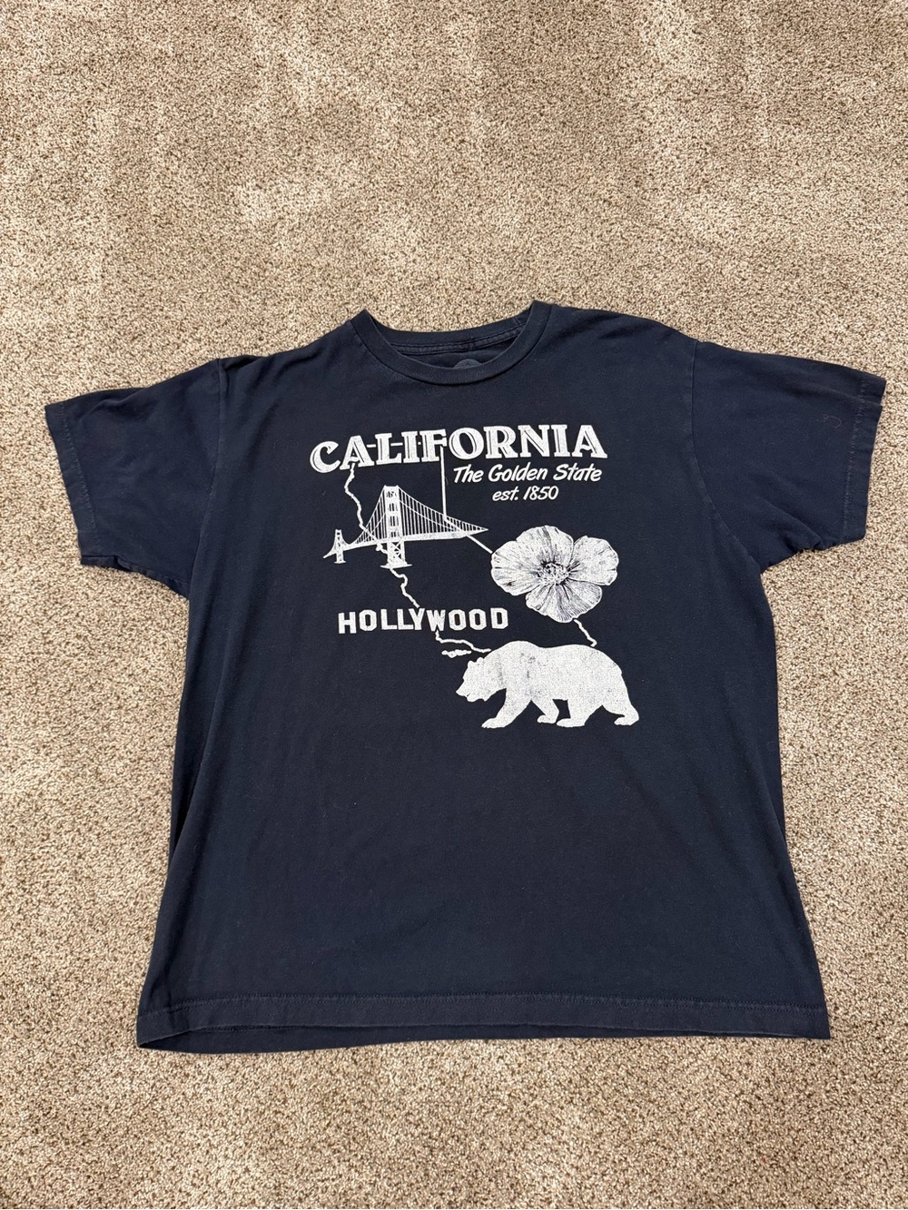 California Graphic Tee - Navy Kids Shirt